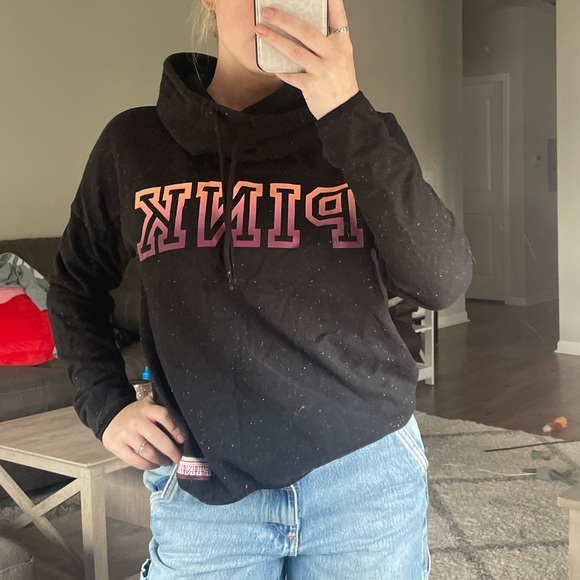 pink cowl neck pullover - Picture 1 of 5